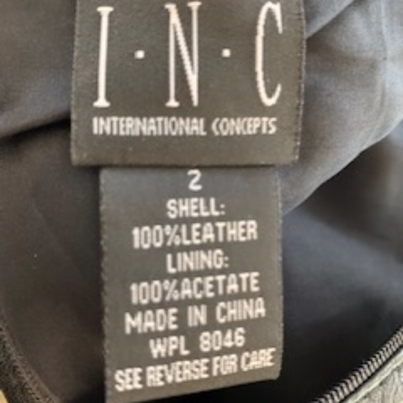 BLACK LEATHER SKIRT - Picture 4 of 4